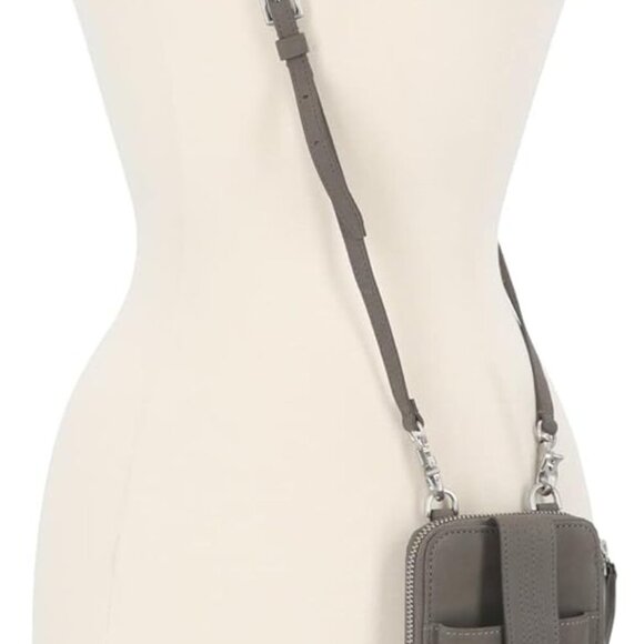 Women's RFID Leather Phone Crossbody Wallet Bag - Picture 4 of 5